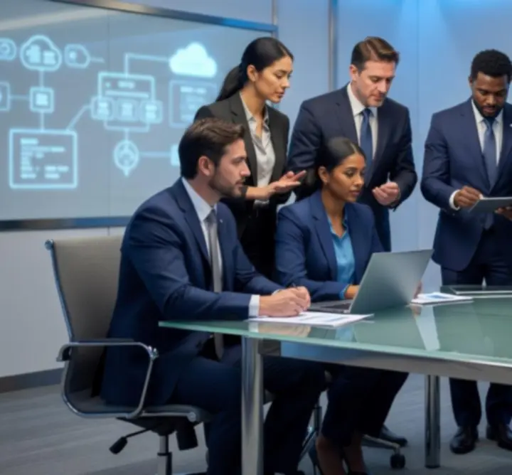 CIBERTS LTD consultants collaborating around digital infrastructure visuals