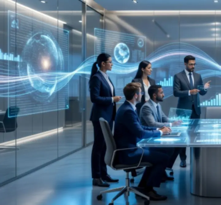 Digital infrastructure and software interfaces representing CIBERTS LTD's IT consultancy expertise