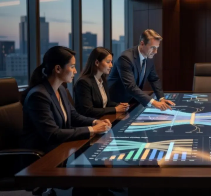 Digital transformation dashboards for a financial services institution